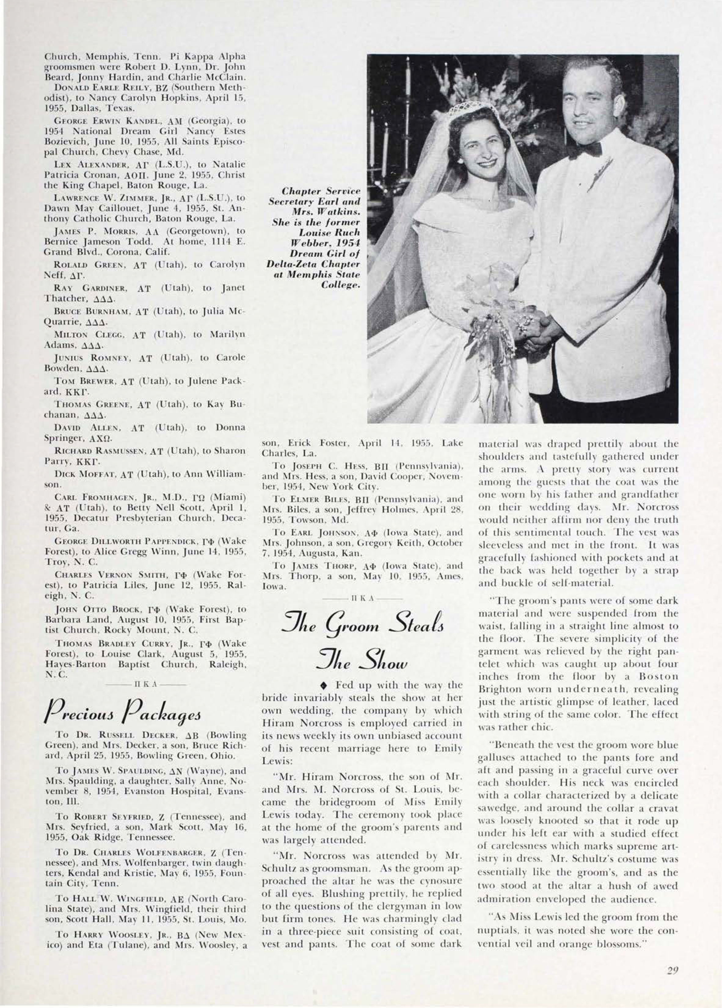 Precious Packages, September 1955